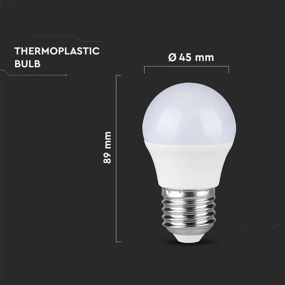 LED Bulb - SAMSUNG CHIP 6.5W E27 G45 Plastic 6000K