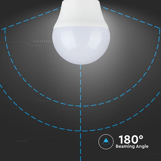 V-TAC 6.5W E27 természetes fehér G45 LED égő - SKU 23879