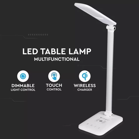 V-TAC 6.5W LED lámpa, vezeték nélküli töltővel, változtatható színhőmérséklet - SKU 8519