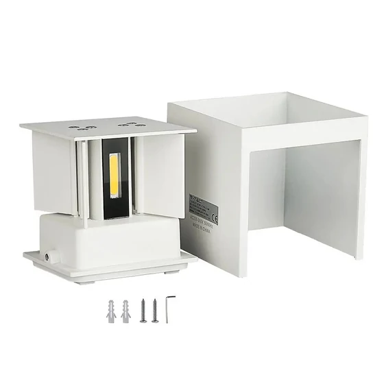 V-TAC 5W kültéri, fehér, szögletes, fali LED lámpa meleg fehér - SKU 217079