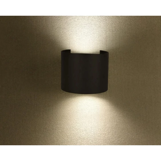 6W Wall Lamp With Bridglux Chip Black Body Round IP65 4000K