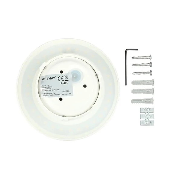 V-TAC 6W indirekt kerek fali LED lámpa meleg fehér - SKU 7524