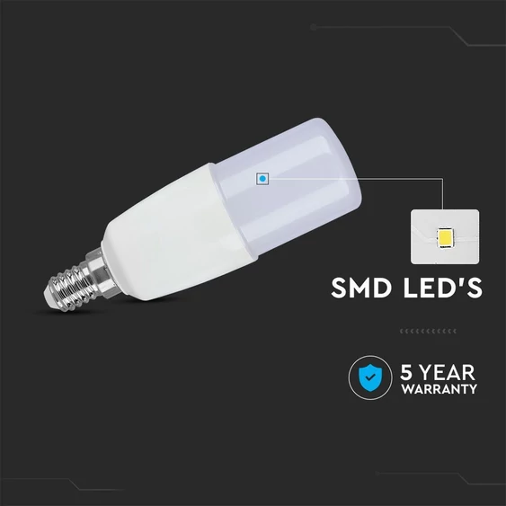 V-TAC 7.5W E14 meleg fehér T37 LED égő - SKU 21267