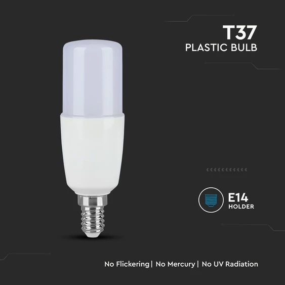 V-TAC 7.5W E14 meleg fehér T37 LED égő - SKU 21267