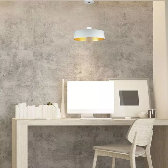 7W Led Pendant Light (Acrylic) - White Lamp Shade  340*190mm 3000K