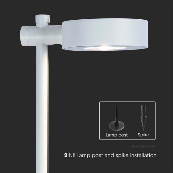 LED White 7W Bollard 2in1, 3000K, IP65