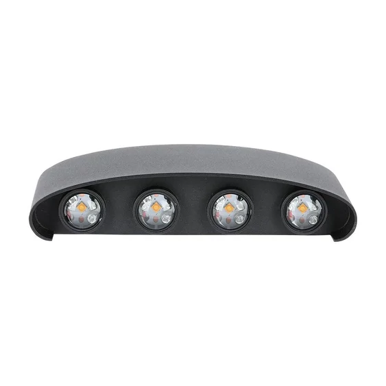 8W LED Wall Light Sand Black IP54 3000K