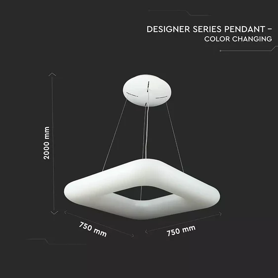 V-TAC 80W dimmelhető designer csillár, változtatható színhőmérséklet - SKU 3964