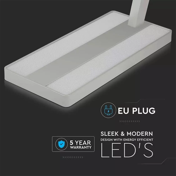 V-TAC 80W ezüst LED dimmelhető állólámpa, természetes fehér - SKU 8523
