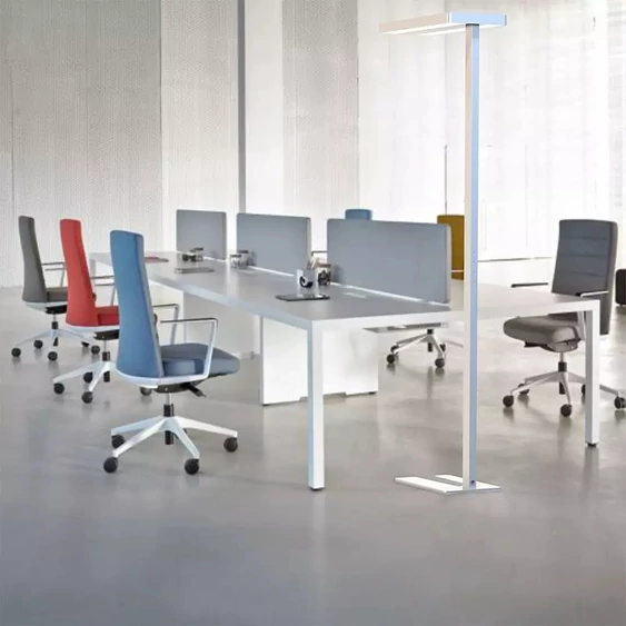 V-TAC 80W ezüst LED dimmelhető állólámpa, természetes fehér - SKU 8523