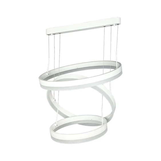 86W LED Dimmable Soft Light Chandelier, 3000K, Round White body