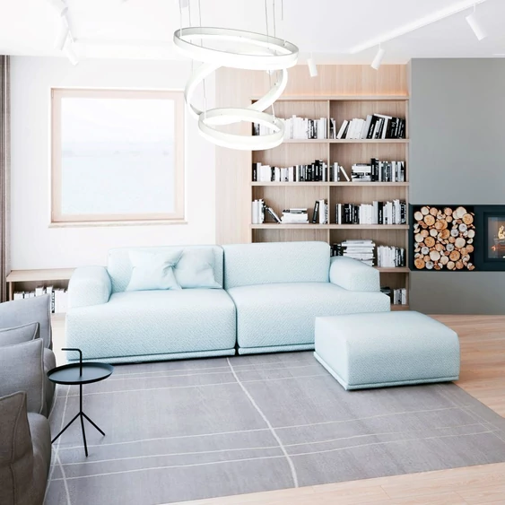 86W LED Dimmable Soft Light Chandelier, 3000K, Round White body