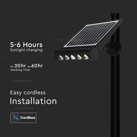 8in1 LED solar lamp with motion sensor, 6000K