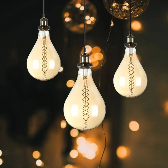 V-TAC 8W borostyán E27 meleg fehér dimmelhető filament LED égő - SKU 7461