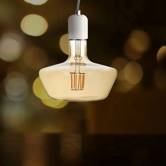 V-TAC 8W borostyán E27 meleg fehér filament LED égő - SKU 2790
