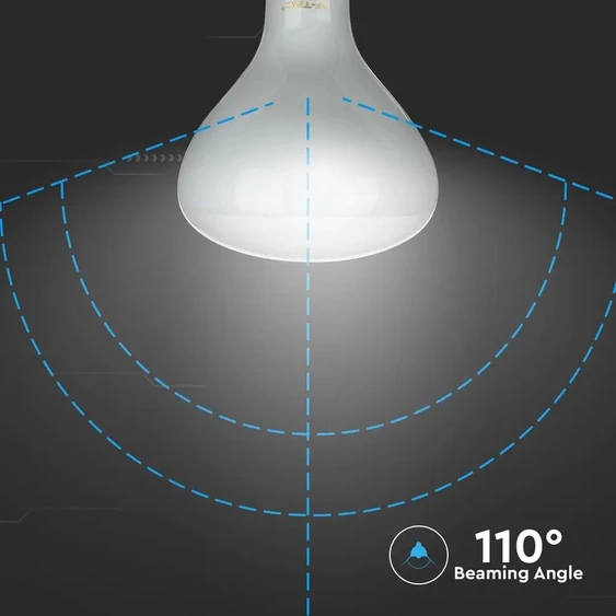 LED Bulb - 8W Straight Filament E27 R125 Dimmable 6500K