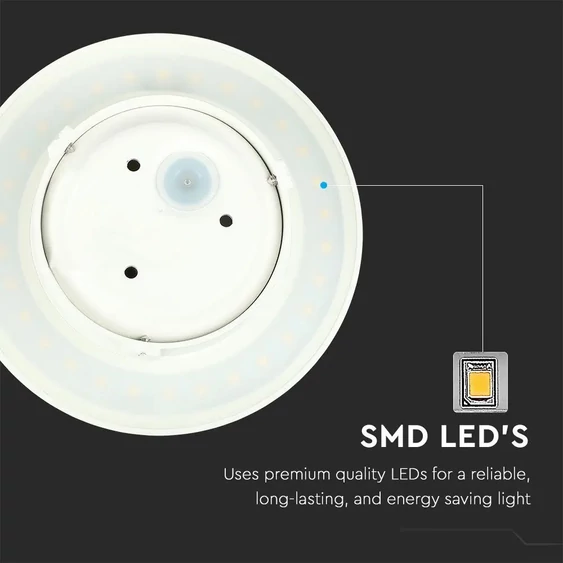 9W Wall Lamp White Body Round IP65 4000K