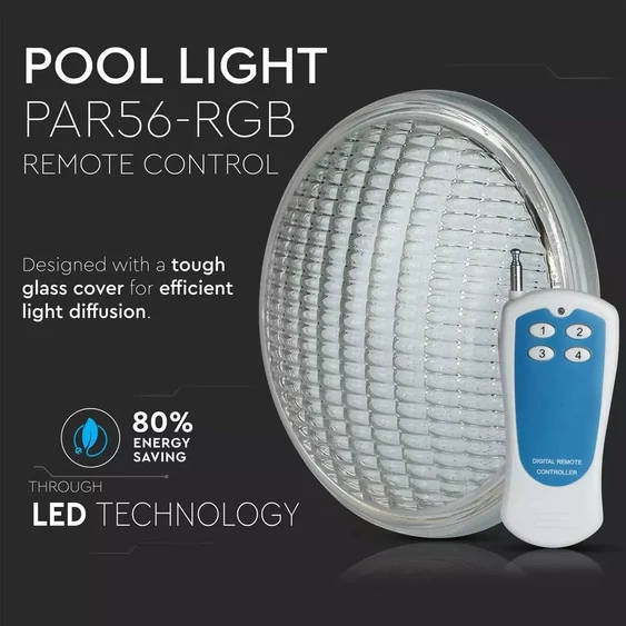 V-TAC 8W LED medencevilágítás, IP68, RGB - SKU 7558