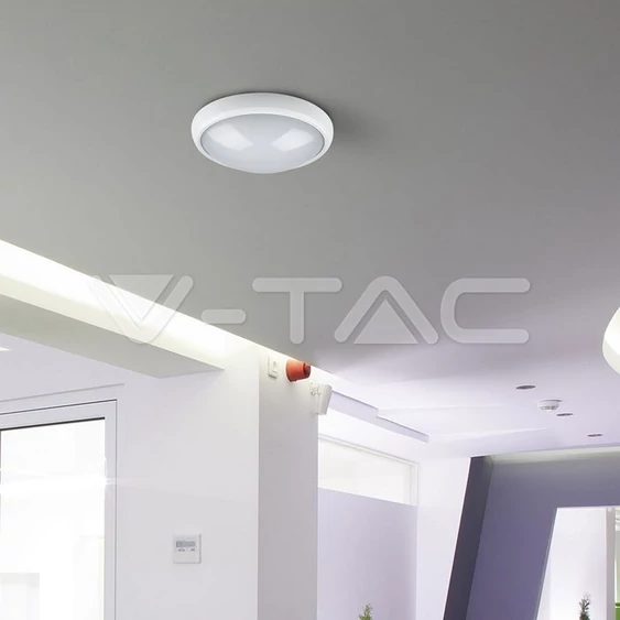 V-TAC 8W ovális IP54 LED lámpa, fehér, természetes fehér - SKU 1263
