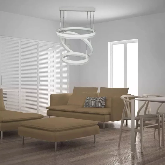 92W Soft Light Chandelier Dimmable White 3000K