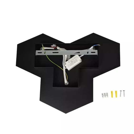 9W LED Wall Light Black Body 3000K IP20