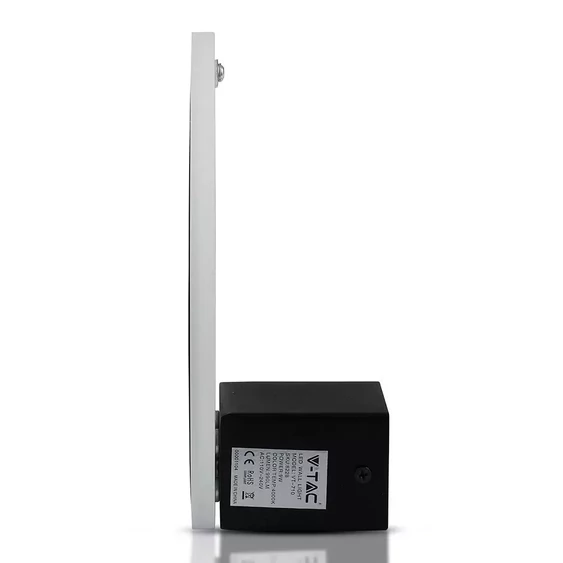 V-TAC 9W beltéri fekete fali LED lámpa meleg fehér - SKU 8227