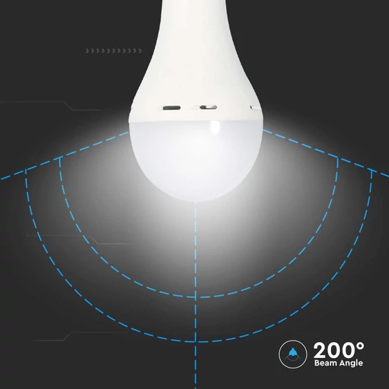 LED Bulb - 9W E27 A70 LED bulb with emergency battery, 4000K