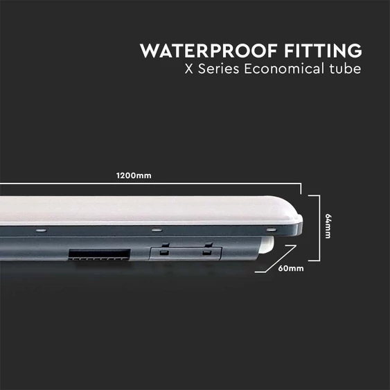 VT-1524 24W LED WATERPROOF FITTING (X-SERIES) 120CM 6400K(160LM/W)