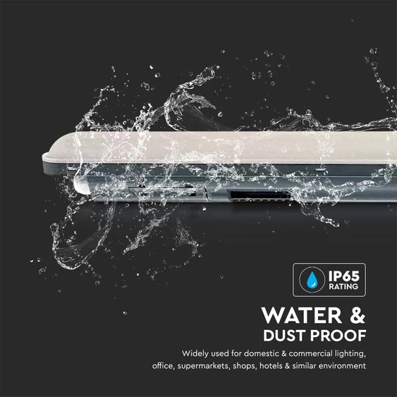 V-TAC ABS LED lámpa 150cm 48W IP65 hideg fehér 120 Lm/W (X-Széria) - SKU 10222