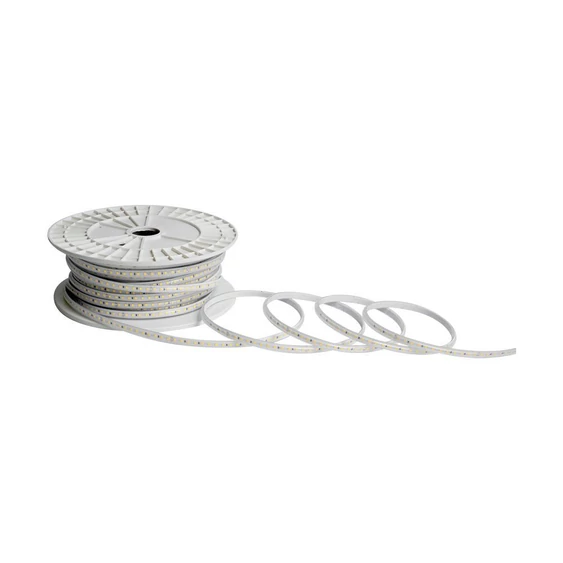 V-TAC 230V AC LED szalag IP65 SMD 2835 chip 120 db/m zöld színű, 50m/tekercs - SKU 23732
