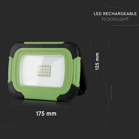 10W LED Floodlight Rechargeable SAMSUNG CHIP USB + SOS Function IP44 6400