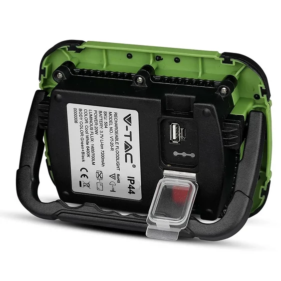 20W LED Floodlight Rechargeable SAMSUNG CHIP USB + SOS Function IP44 4000