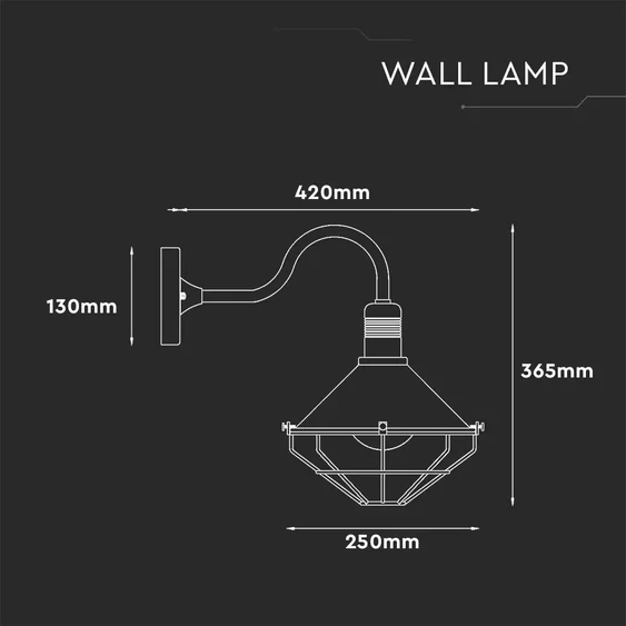 Wall Lamp Matt Rose Gold Down IP65