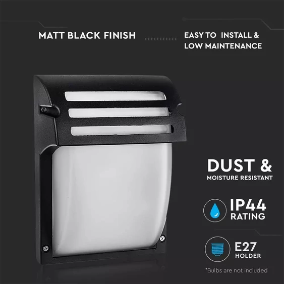 Wall Lamp Frost Glass Matt Black