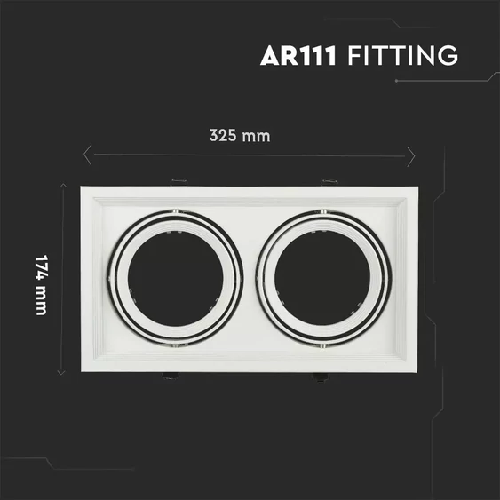 2xAR111 Fitting White