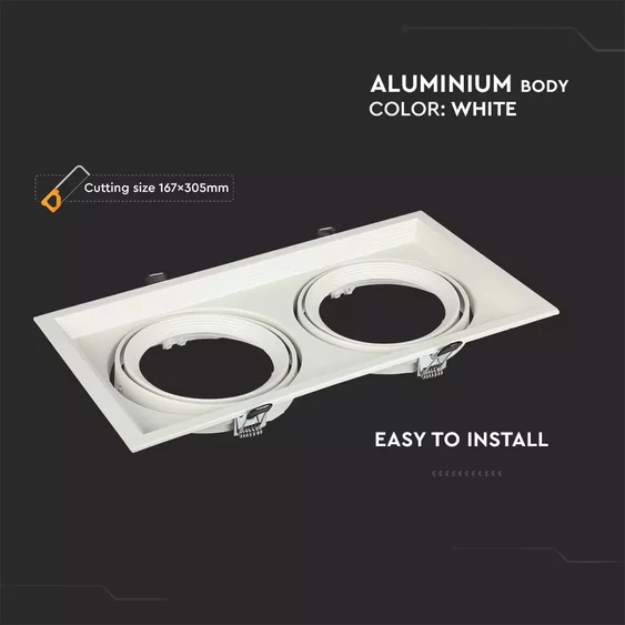 2xAR111 Fitting White