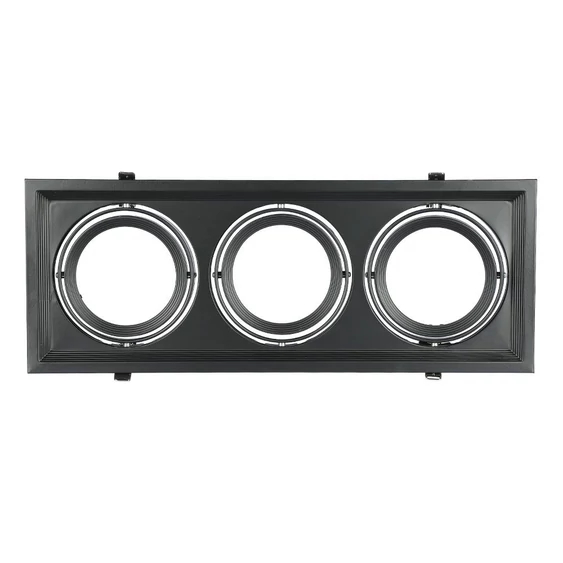 3xAR111 Fitting Relef Black
