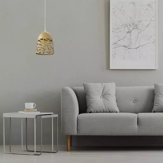 Pendant Light Champean Gold With Gold Canopy