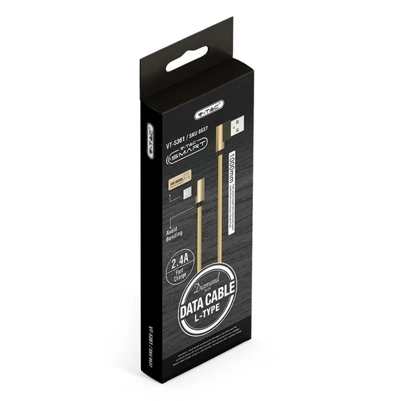 1 M Micro USB Cable Gold  - Diamond Series