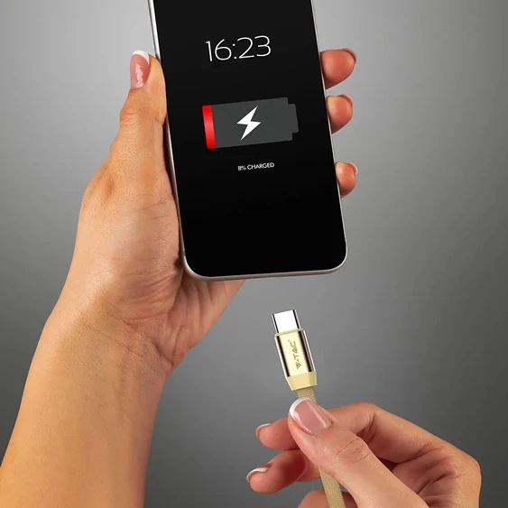 V-TAC arany, USB - Type-C 1m hálózati kábel - SKU 8499