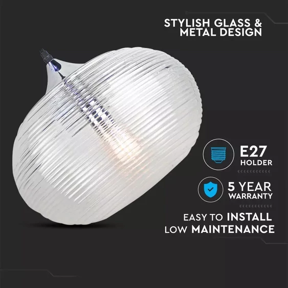 Pendant Light Diamond Cut Glass Transparent  Ф350мм