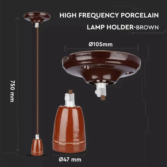 Porcelan Lamp Pendant Brown