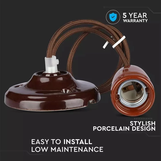 Porcelan Lamp Pendant Brown