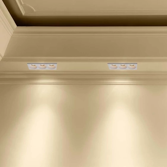 V-TAC beépíthető 3xGU10 LED gipsz spotlámpa keret, hármas keret - SKU 6765