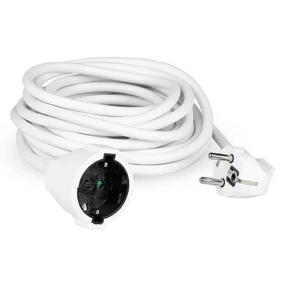 Extension Cord (3G 1.5MM 2 X 5M ) 16A , Polybag + Card White