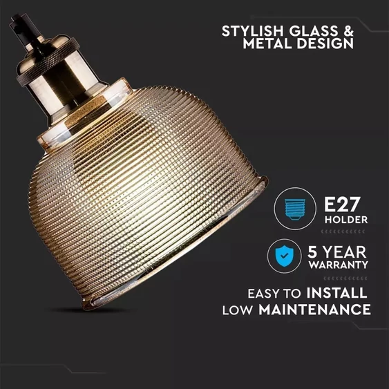Glass Pendant Light Amber Glass ф145