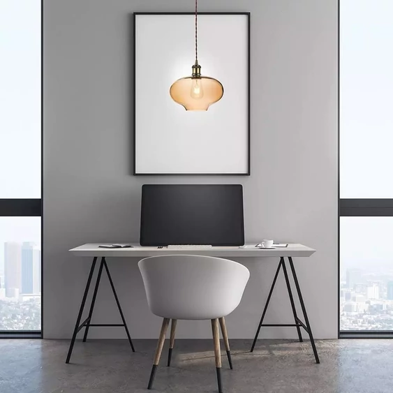 Glass Pendant Light Amber