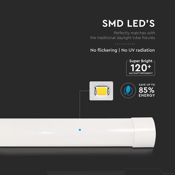 V-TAC bútor, - és pultvilágító LED lámpa 57cm 20W hideg fehér, 120lm/W - SKU 23787