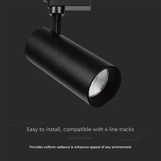 V-TAC COB LED sínes spotlámpa állítható 35W CRI>90 természetes fehér - SKU 20486
