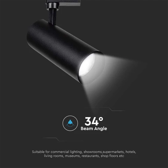 V-TAC COB LED sínes spotlámpa állítható 35W CRI>90 természetes fehér - SKU 20486